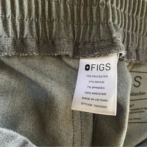 Figs Yola Scrub Pants Slim Leg Gray Turquoise: XS - Picture 10 of 11